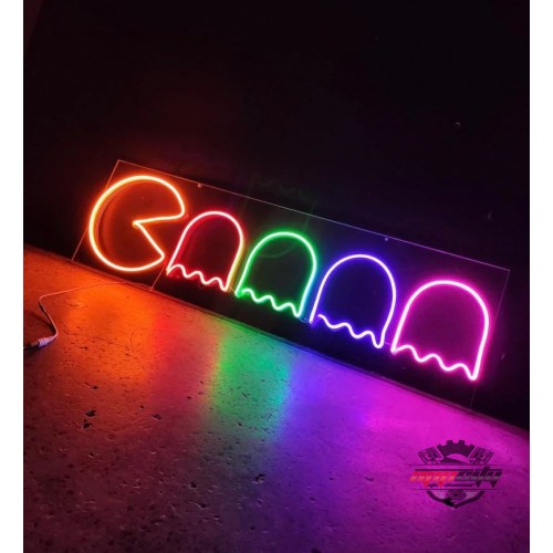 PAC-MAN Dekoratif Neon Led Tablo, Neon Duvar Tabela
